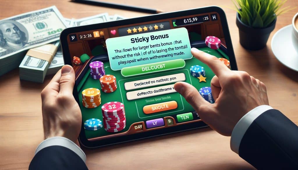 Kaj pomeni sticky bonus in kako se ga uporablja